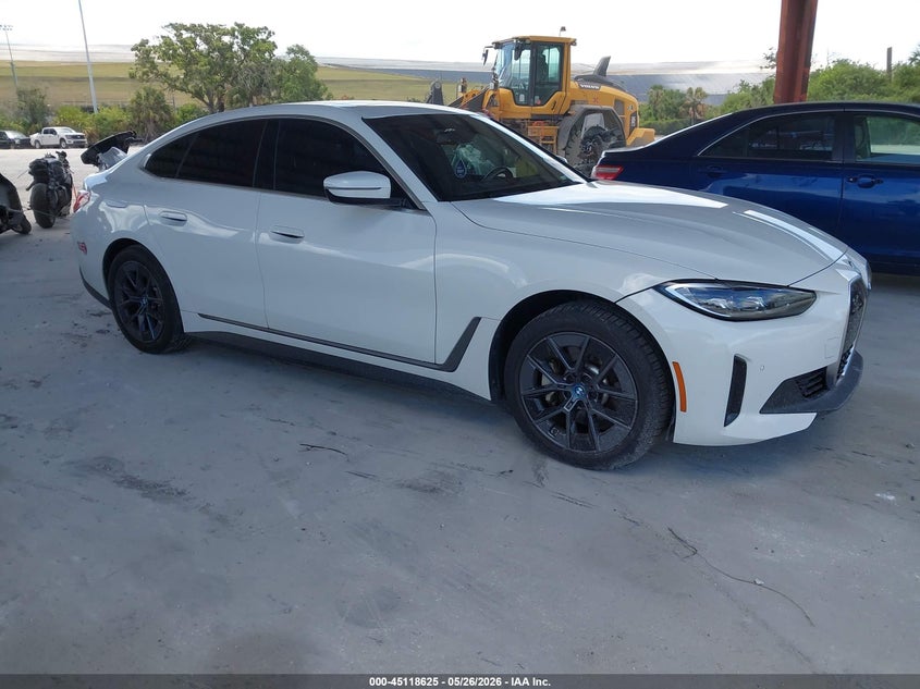 2023 BMW I4 VIN WBY73AW00PFR02804 IAAI salvage auction — SIDE, Salvage (California), sold $17,275 on 2026-07-07 (photo 1)