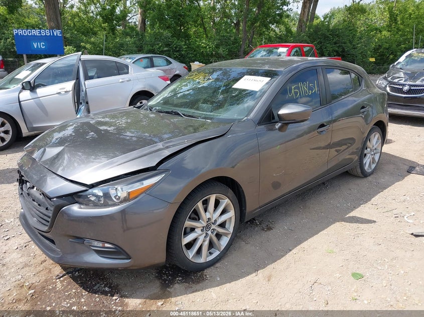 2017 Mazda 3 VIN JM1BN1L38H1126327 IAAI salvage auction — FRONT & REAR, Clear (Indiana), sold $1,900 on 2026-07-15 (photo 2)