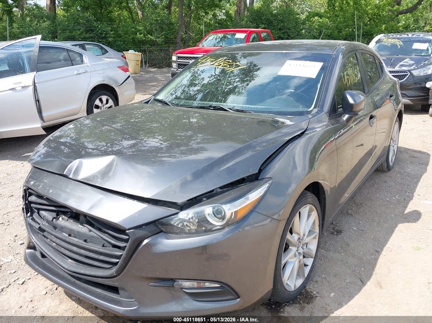 2017 Mazda 3 VIN JM1BN1L38H1126327 IAAI salvage auction — FRONT & REAR, Clear (Indiana), sold $1,900 on 2026-07-15 (photo 6)