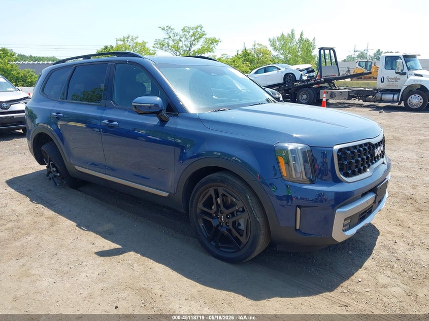 2023 Kia Telluride VIN 5XYP5DGC2PG348832 IAAI salvage auction — LEFT SIDE, Mv-907A (New York), sold $12,800 on 2026-07-07 (photo 1)