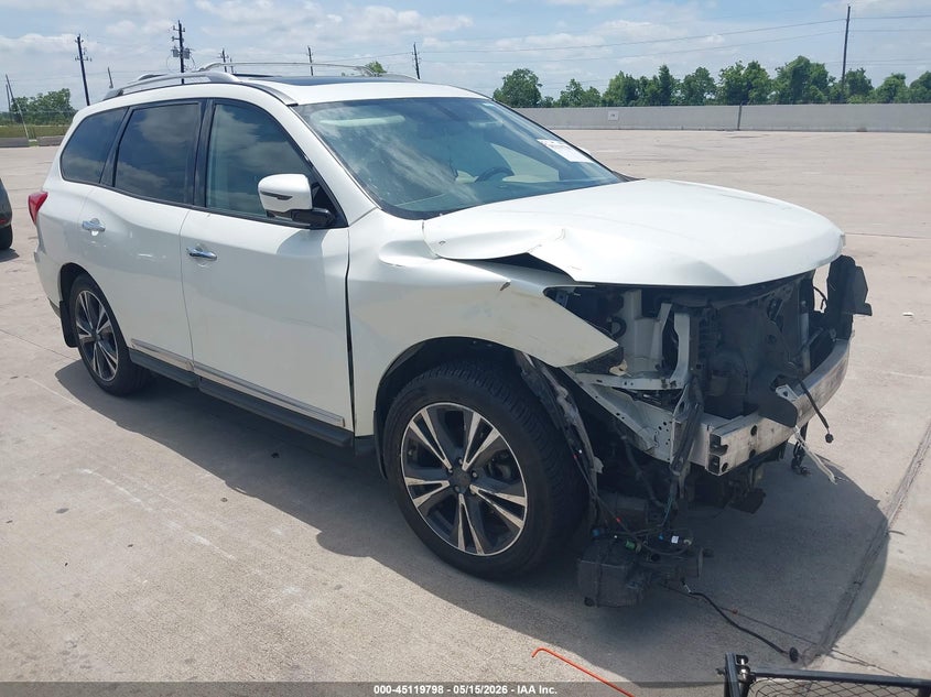 2020 Nissan Pathfinder VIN 5N1DR2DN4LC645418 IAAI salvage auction — FRONT END, Salvage (Texas), sold $2,000 on 2026-07-10 (photo 1)