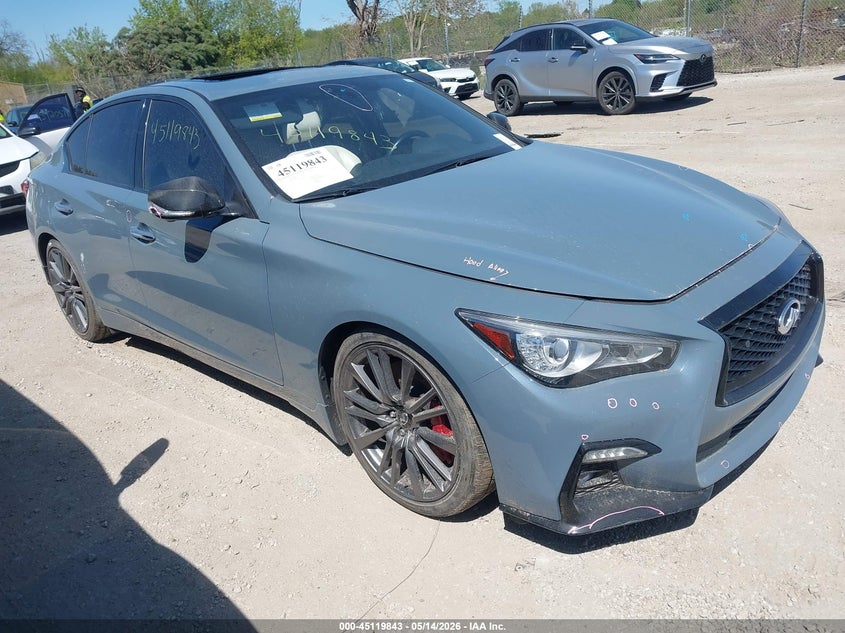 2021 Infiniti Q50 VIN JN1FV7DR4MM880117 IAAI salvage auction — ROOF, Salvage (Wisconsin), sold $11,900 on 2026-07-14 (photo 1)