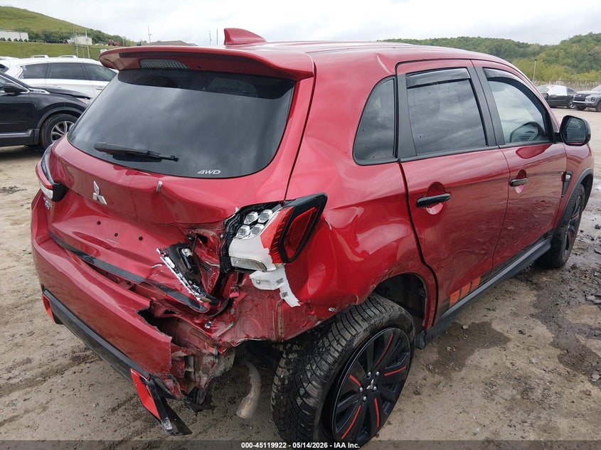 2021 Mitsubishi Outlander VIN JA4ARUAU0MU012614 IAAI salvage auction — REAR END, Salvage (West Virginia), sold $5,025 on 2026-07-16 (photo 4)