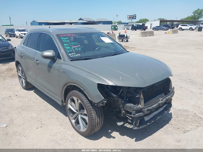 2020 Audi Q3 VIN WA1EECF31L1047332 IAAI salvage auction — FRONT END, Original (Texas), sold $6,000 on 2026-07-22 (photo 1)
