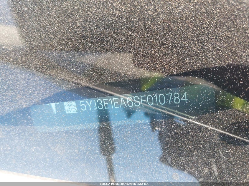 2025 Tesla Model 3 VIN 5YJ3E1EA6SF010784 IAAI salvage auction — SIDE, Original (Texas), sold $13,300 on 2026-07-16 (photo 9)