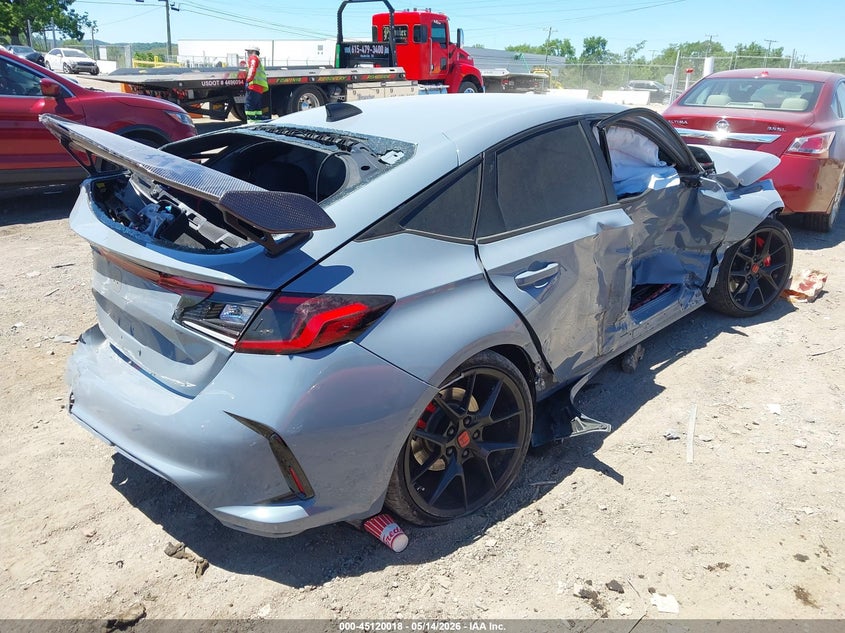 2025 Honda Civic type r VIN JHMFL5G47SX007186 IAAI salvage auction — RIGHT SIDE, Salvage (Tennessee), sold $5,200 on 2026-07-16 (photo 4)