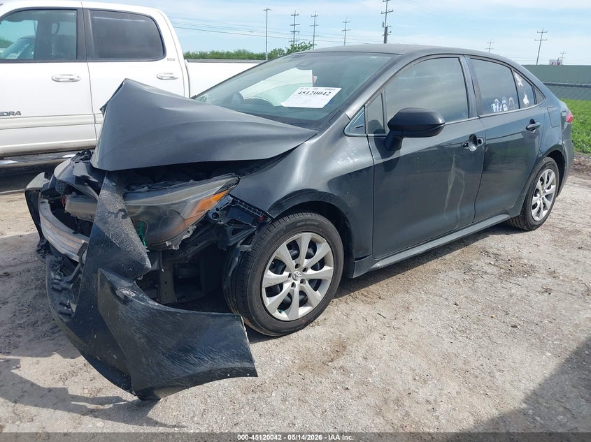 2021 Toyota Corolla VIN 5YFEPMAE5MP199335 IAAI salvage auction — FRONT & REAR, Salvage (Texas), sold $3,200 on 2026-07-29 (photo 2)