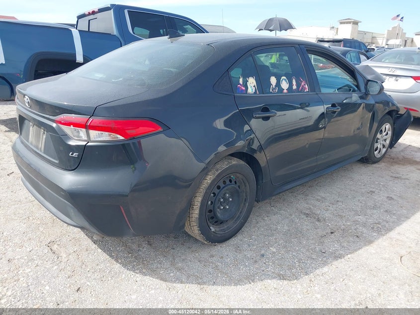2021 Toyota Corolla VIN 5YFEPMAE5MP199335 IAAI salvage auction — FRONT & REAR, Salvage (Texas), sold $3,200 on 2026-07-29 (photo 4)
