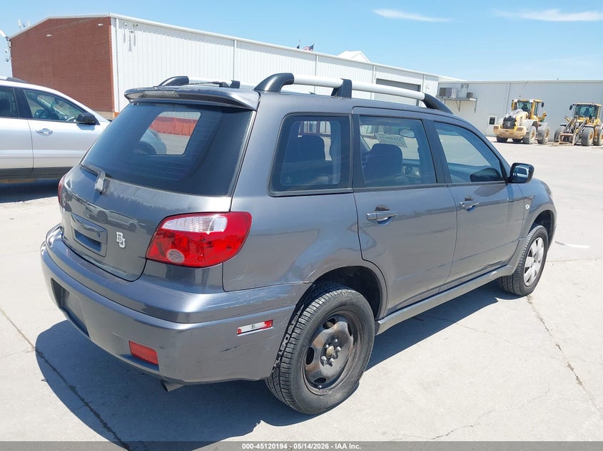 2005 Mitsubishi Outlander VIN JA4LX31F85U023632 IAAI salvage auction — REAR END, Original (Texas), sold $800 on 2026-07-16 (photo 4)