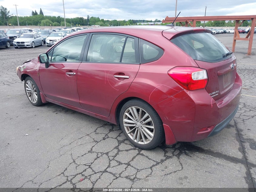 2012 Subaru Impreza VIN JF1GPAK66CH244443 IAAI salvage auction — FRONT END, Salvage (Oregon), sold $1,850 on 2026-07-09 (photo 3)