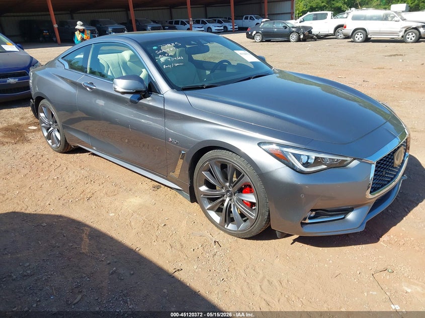 2018 Infiniti Q60 VIN JN1FV7EL7JM631350 IAAI salvage auction — REAR END, Salvage (Alabama), sold $7,850 on 2026-07-15 (photo 1)