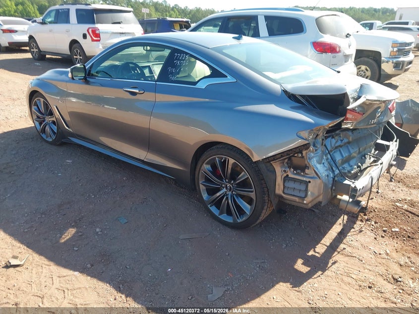 2018 Infiniti Q60 VIN JN1FV7EL7JM631350 IAAI salvage auction — REAR END, Salvage (Alabama), sold $7,850 on 2026-07-15 (photo 3)