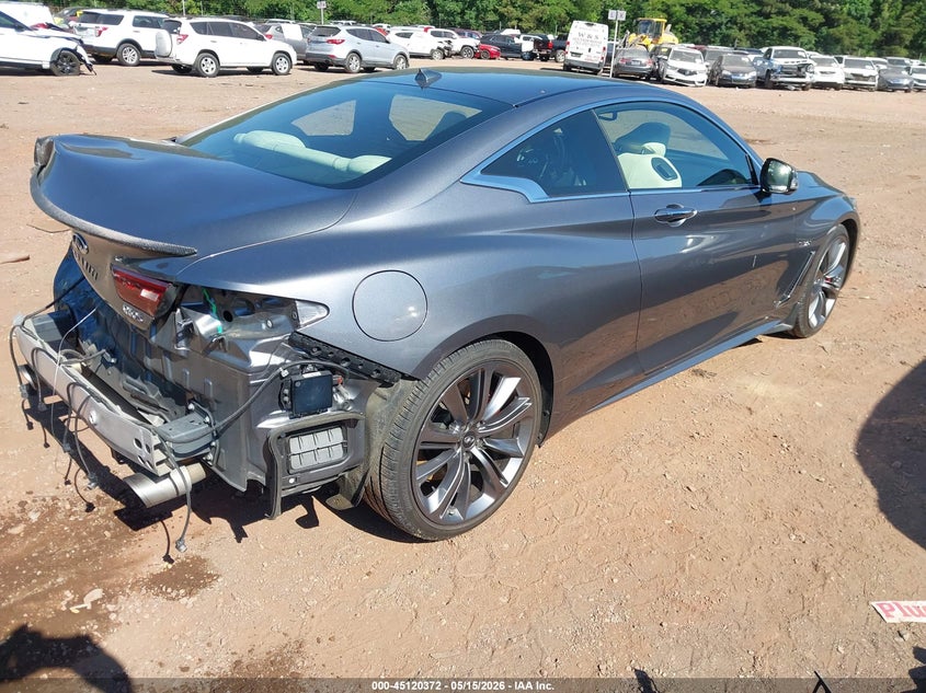 2018 Infiniti Q60 VIN JN1FV7EL7JM631350 IAAI salvage auction — REAR END, Salvage (Alabama), sold $7,850 on 2026-07-15 (photo 4)