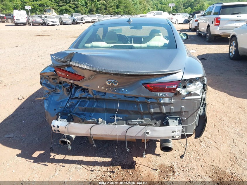 2018 Infiniti Q60 VIN JN1FV7EL7JM631350 IAAI salvage auction — REAR END, Salvage (Alabama), sold $7,850 on 2026-07-15 (photo 6)