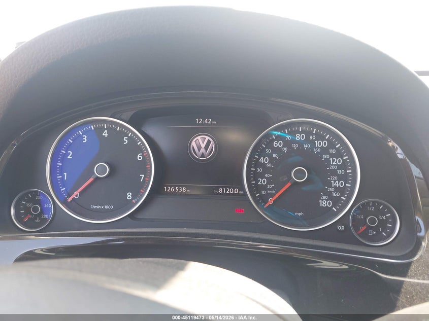 2012 Volkswagen Touareg VIN WVGFF9BP7CD002442 IAAI salvage auction — FRONT END, Salvage (Texas), sold $700 on 2026-07-14 (photo 7)