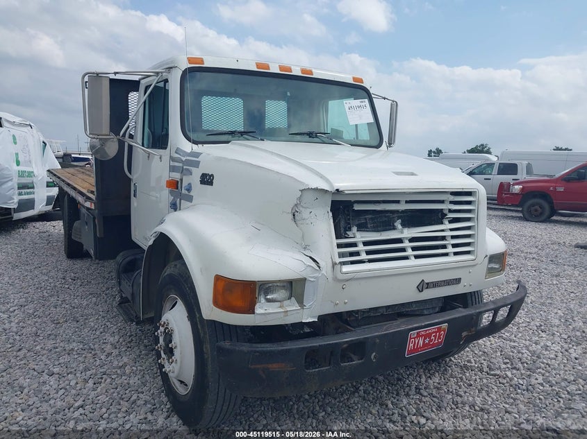 1999 International 4000 series VIN 1HTSCABM5XH605216 IAAI salvage auction — FRONT & REAR, Clear (Oklahoma), sold $725 on 2026-07-08 (photo 1)