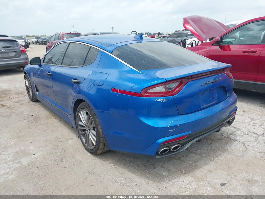 2018 Kia Stinger VIN KNAE15LAXJ6041218 IAAI salvage auction — FRONT END, Original (Texas), sold $3,150 on 2026-07-29 (photo 3)