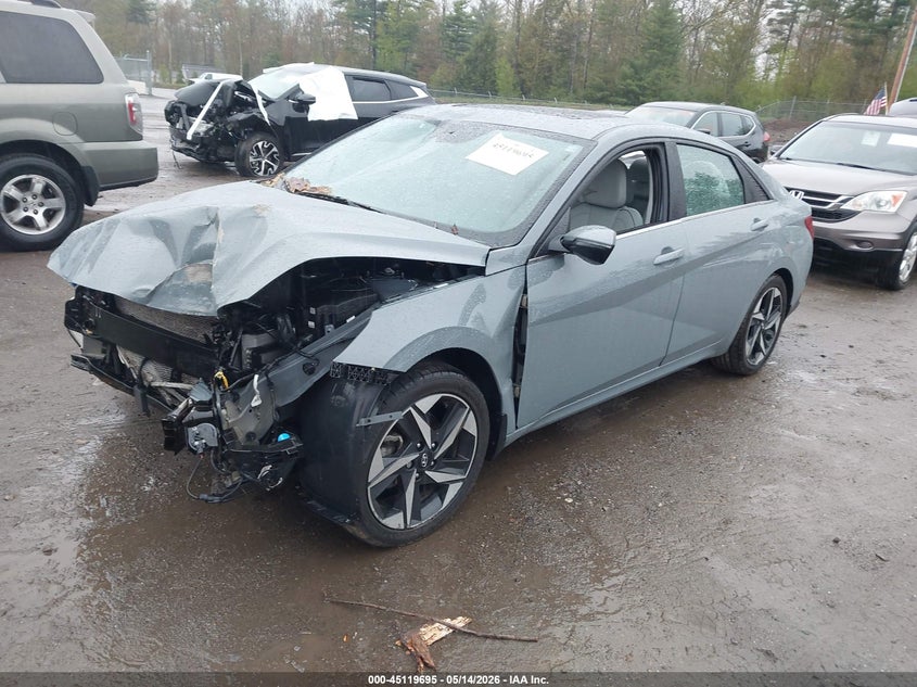 2022 Hyundai Elantra VIN KMHLP4AGXNU347665 IAAI salvage auction — FRONT END, Salvage (Massachusetts), sold $1,700 on 2026-07-24 (photo 2)