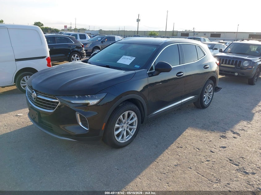 2021 Buick Envision VIN LRBAZLR49MD083491 IAAI salvage auction — REAR END, Salvage (Texas), sold $4,000 on 2026-07-22 (photo 2)