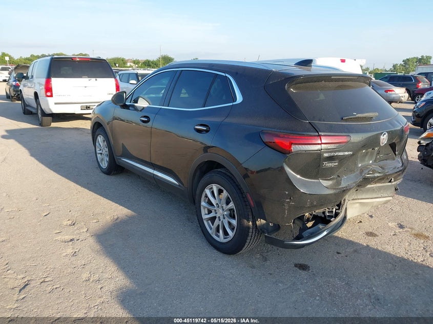2021 Buick Envision VIN LRBAZLR49MD083491 IAAI salvage auction — REAR END, Salvage (Texas), sold $4,000 on 2026-07-22 (photo 3)