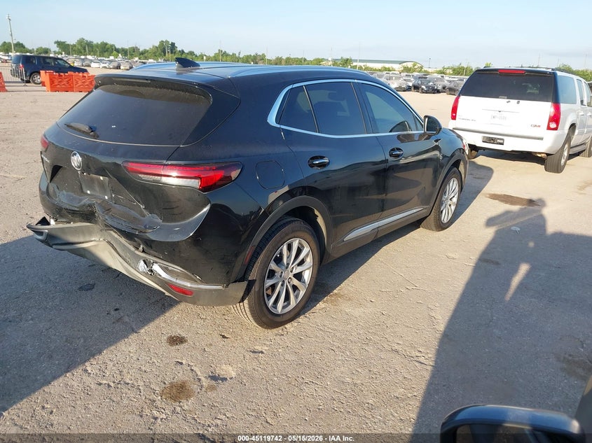 2021 Buick Envision VIN LRBAZLR49MD083491 IAAI salvage auction — REAR END, Salvage (Texas), sold $4,000 on 2026-07-22 (photo 4)
