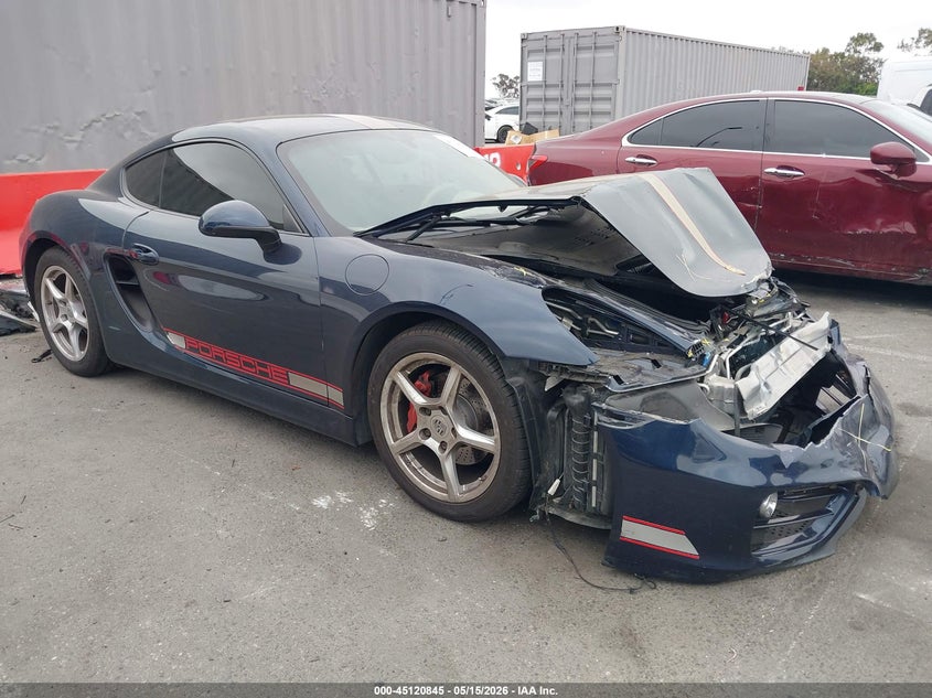 2014 Porsche Cayman VIN WP0AA2A85EK170254 IAAI salvage auction — FRONT END, Salvage (California), sold $4,150 on 2026-07-23 (photo 1)