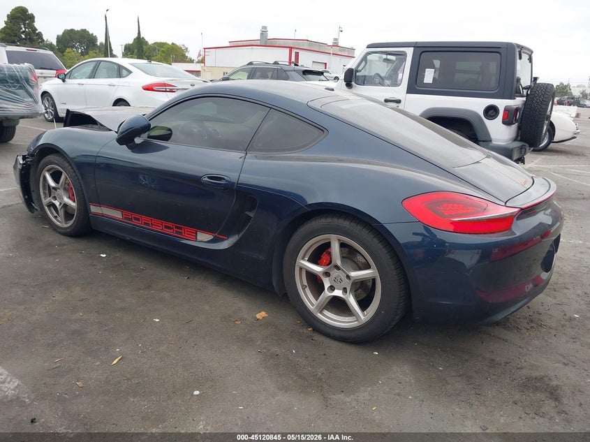 2014 Porsche Cayman VIN WP0AA2A85EK170254 IAAI salvage auction — FRONT END, Salvage (California), sold $4,150 on 2026-07-23 (photo 3)