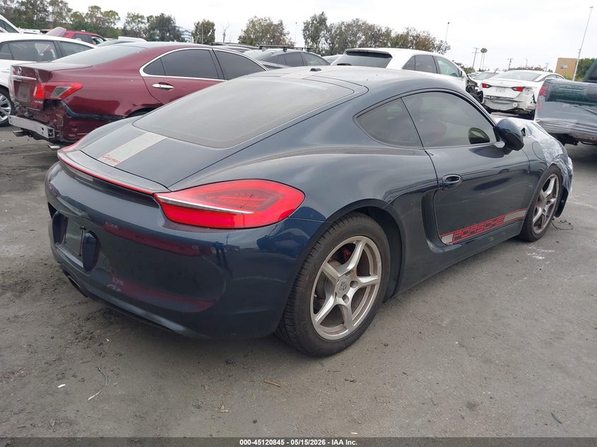 2014 Porsche Cayman VIN WP0AA2A85EK170254 IAAI salvage auction — FRONT END, Salvage (California), sold $4,150 on 2026-07-23 (photo 4)