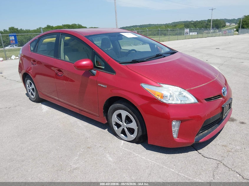 2014 Toyota Prius VIN JTDKN3DU5E1752819 IAAI salvage auction — LEFT & RIGHT, Salvage (Missouri), sold $2,650 on 2026-07-30 (photo 1)