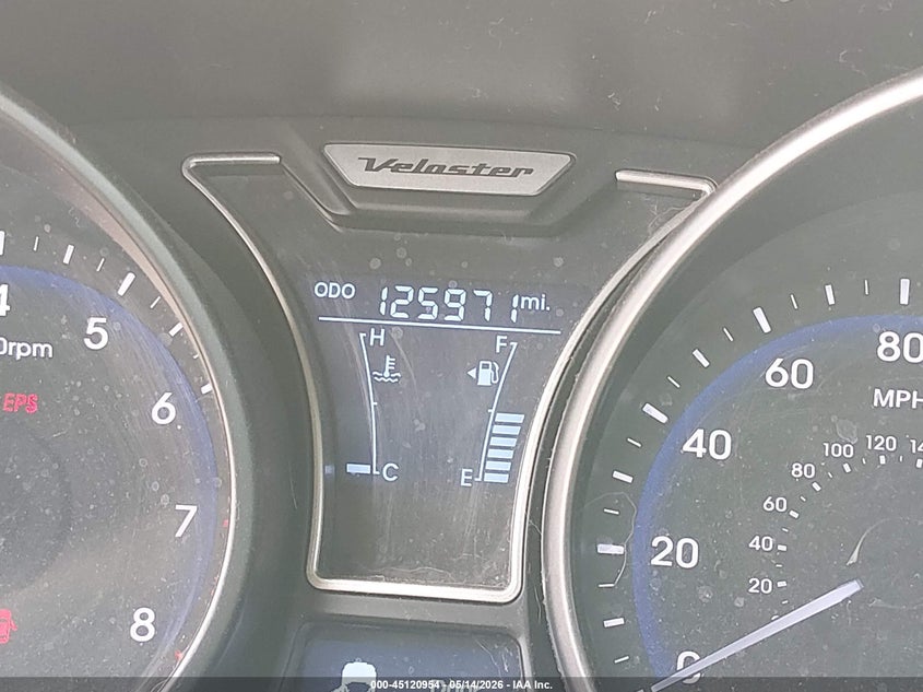 2013 Hyundai Veloster VIN KMHTC6AE9DU153391 IAAI salvage auction — HAIL, Clear (Missouri), sold $650 on 2026-07-27 (photo 6)