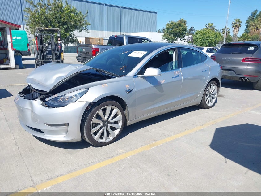 2018 Tesla Model 3 VIN 5YJ3E1EB1JF091085 IAAI salvage auction — FRONT END, Salvage (California), sold $6,200 on 2026-07-29 (photo 2)