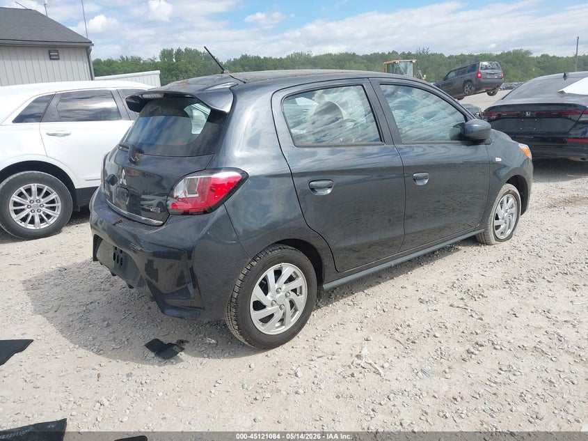 2024 Mitsubishi Mirage VIN ML32AUHJXRH023782 IAAI salvage auction — STORM DAMAGE, Salvage (Ohio), sold $2,950 on 2026-07-15 (photo 4)