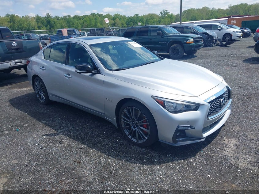 2018 Infiniti Q50 VIN JN1FV7AR5JM480177 IAAI salvage auction — NORMAL WEAR, Clear (Delaware), sold $2,850 on 2026-07-20 (photo 1)