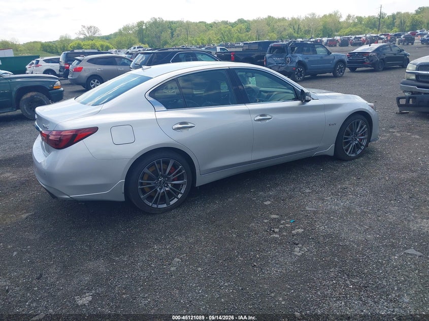 2018 Infiniti Q50 VIN JN1FV7AR5JM480177 IAAI salvage auction — NORMAL WEAR, Clear (Delaware), sold $4,050 on 2026-07-27 (photo 4)