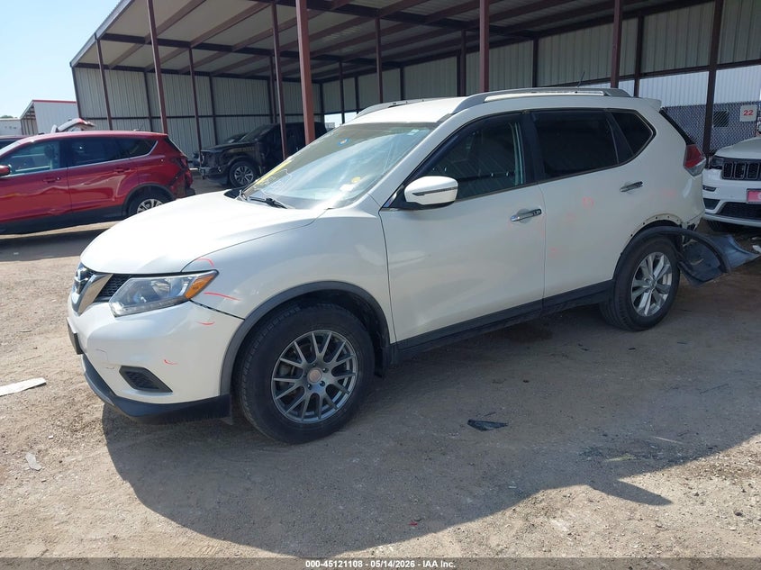 2016 Nissan Rogue VIN KNMAT2MV4GP702823 IAAI salvage auction — REAR END, Original (Texas), sold $2,300 on 2026-07-07 (photo 2)