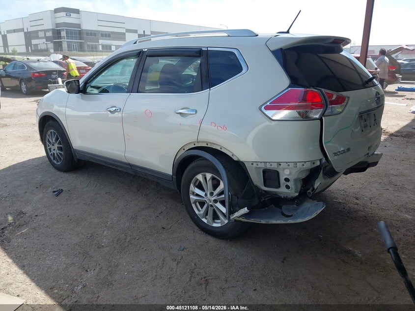2016 Nissan Rogue VIN KNMAT2MV4GP702823 IAAI salvage auction — REAR END, Original (Texas), sold $2,300 on 2026-07-07 (photo 3)