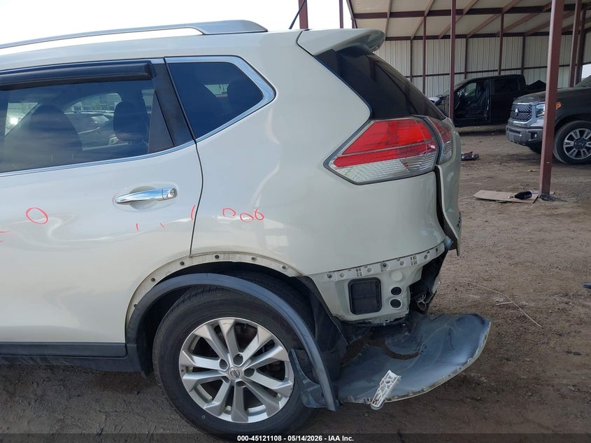 2016 Nissan Rogue VIN KNMAT2MV4GP702823 IAAI salvage auction — REAR END, Original (Texas), sold $2,300 on 2026-07-07 (photo 6)