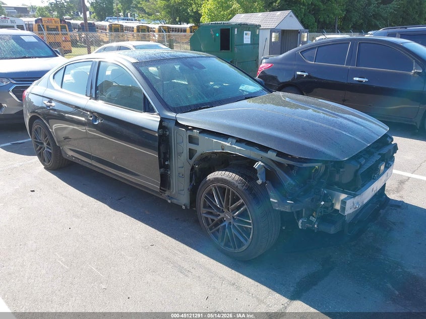 2019 Genesis G70 VIN KMTG34LE7KU012048 IAAI salvage auction — RIGHT FRONT, Salvage (North Carolina), sold $5,500 on 2026-07-09 (photo 1)