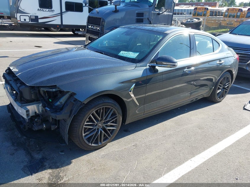 2019 Genesis G70 VIN KMTG34LE7KU012048 IAAI salvage auction — RIGHT FRONT, Salvage (North Carolina), sold $5,500 on 2026-07-09 (photo 2)