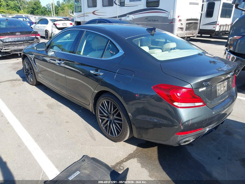2019 Genesis G70 VIN KMTG34LE7KU012048 IAAI salvage auction — RIGHT FRONT, Salvage (North Carolina), sold $5,500 on 2026-07-09 (photo 3)