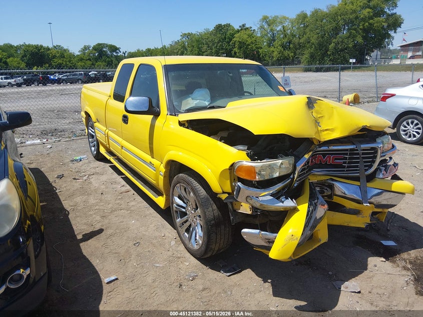 2002 Gmc SIERRA VIN 1GTEC19TX2Z229414 IAAI salvage auction — FRONT END, Clear (Tennessee), sold $600 on 2026-07-09 (photo 1)