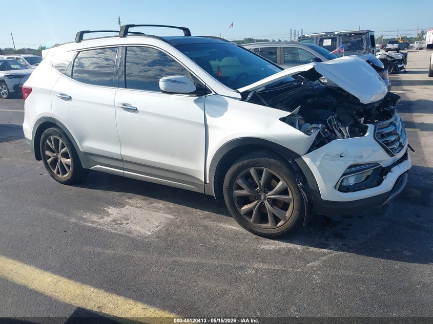 2018 Hyundai Santa fe VIN 5XYZW4LA7JG516644 IAAI salvage auction — FRONT END, Rebuildable (Florida), sold $2,600 on 2026-07-09 (photo 1)