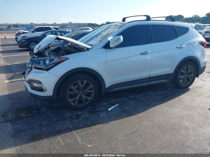 2018 Hyundai Santa fe VIN 5XYZW4LA7JG516644 IAAI salvage auction — FRONT END, Rebuildable (Florida), sold $2,600 on 2026-07-09 (photo 2)