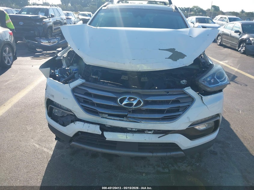 2018 Hyundai Santa fe VIN 5XYZW4LA7JG516644 IAAI salvage auction — FRONT END, Rebuildable (Florida), sold $2,600 on 2026-07-09 (photo 6)