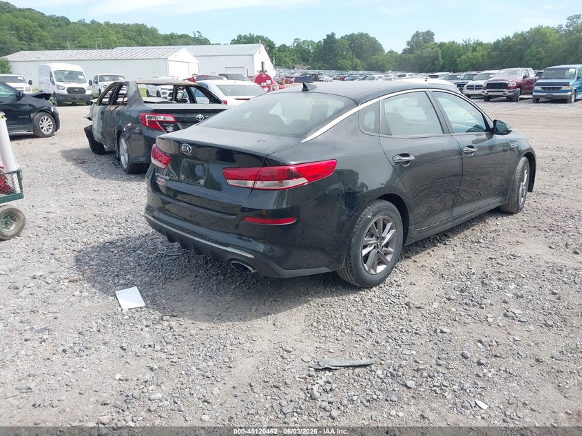 2020 Kia Optima VIN 5XXGT4L38LG394532 IAAI salvage auction — HAIL, Salvage Title, sold $3,400 on 2026-07-13 (photo 4)