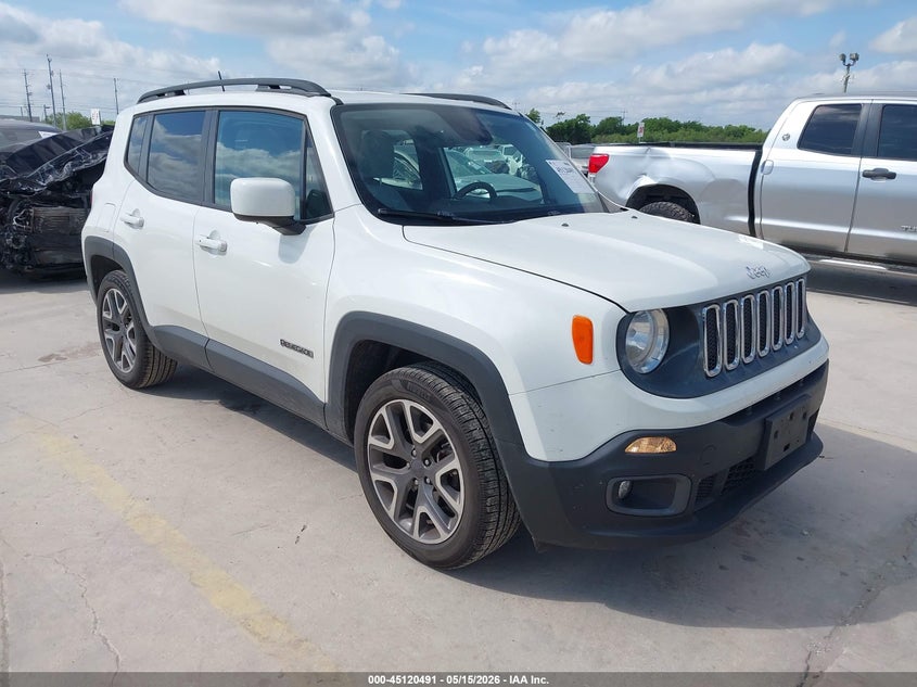 2016 Jeep Renegade VIN ZACCJABT8GPD58572 IAAI salvage auction — HAIL, Original (Texas), sold $2,300 on 2026-07-20 (photo 1)