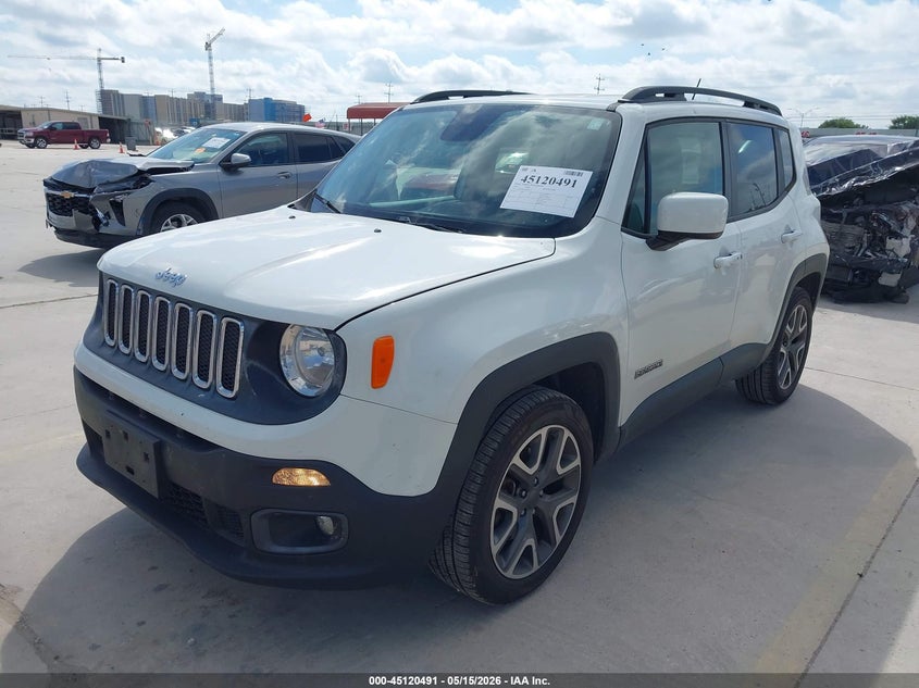 2016 Jeep Renegade VIN ZACCJABT8GPD58572 IAAI salvage auction — HAIL, Original (Texas), sold $2,300 on 2026-07-20 (photo 2)