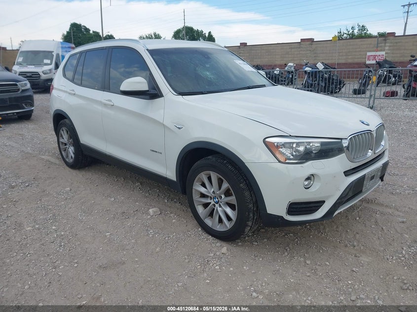 2017 BMW X3 VIN 5UXWZ7C31H0V87141 IAAI salvage auction — HAIL, Clear (Missouri), sold $3,600 on 2026-07-13 (photo 1)