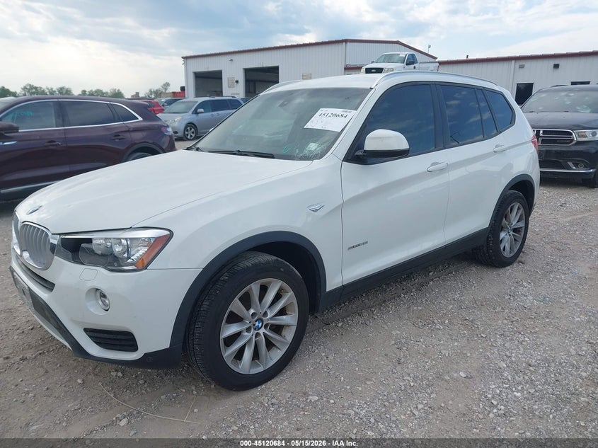 2017 BMW X3 VIN 5UXWZ7C31H0V87141 IAAI salvage auction — HAIL, Clear (Missouri), sold $3,600 on 2026-07-13 (photo 2)