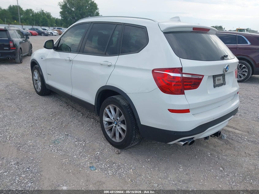 2017 BMW X3 VIN 5UXWZ7C31H0V87141 IAAI salvage auction — HAIL, Clear (Missouri), sold $3,600 on 2026-07-13 (photo 3)